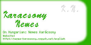 karacsony nemes business card